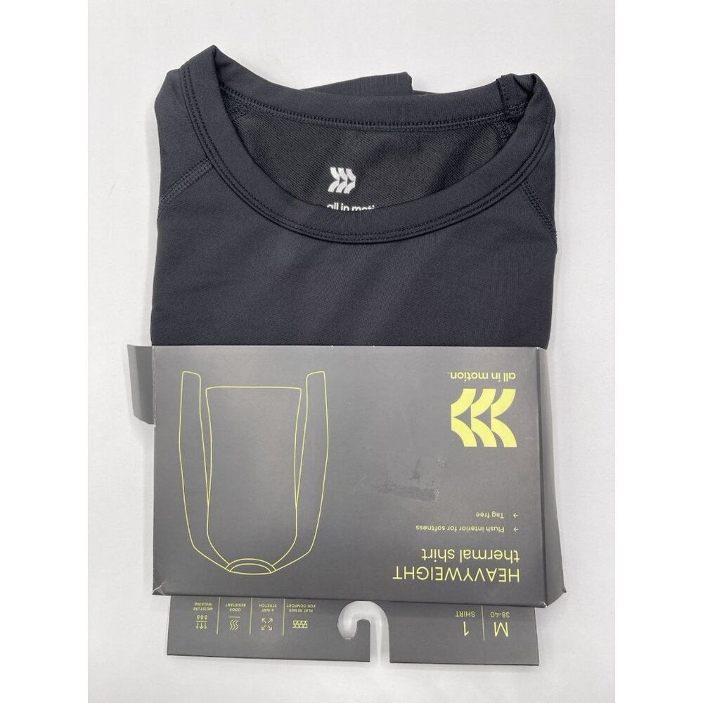 All in Motion‎ Heavy Weight Thermal Shirt Black Mens Size Medium Base Layer